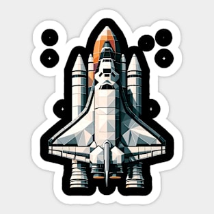 Geometric Orbiter | Space Shuttle Design Tee | Astronautics Sticker